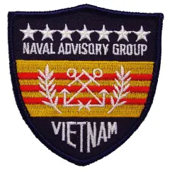 U.S. Navy Advisory Group Vietnam Patch Blue & White 3"
