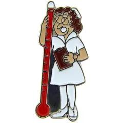 Nurse with Thermometer Pin 1"