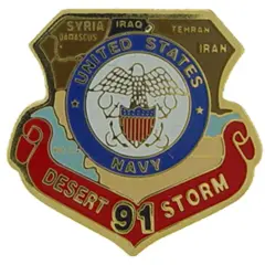 U.S. Navy Desert Storm Map Pin 1"