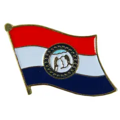 Missouri Flag Pin 1"