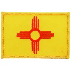New Mexico State Flag Patch 2 1/2" x 3 1/2"
