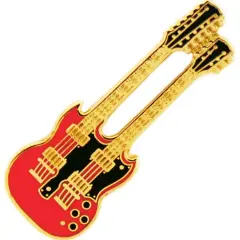 Dual Neck Electric Guitar Pin 1"
