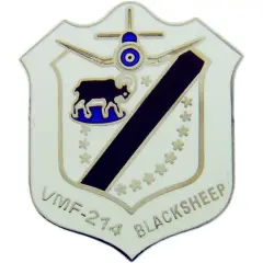 U.S.M.C. VMF-214 Blacksheep Squadron Pin 1"