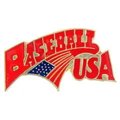 Baseball USA Pin 1"