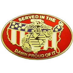 U.S.M.C. Prior Service Pin 1"