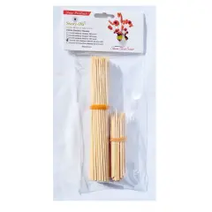 3" and 6" Natural Bamboo Skewers, 100 Count - &Oslash;=2.6mm. Natural Bamboo. Strong, durable, bamboo skewers to display bite-sized fruits, vegetables, meats, cheese, desserts, and other appetizers.