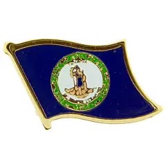 Virginia Flag Pin 1"
