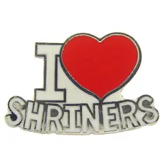 EagleEmblems P02026 PIN-ORG,Shriner,I Heart (1'')