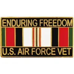 EagleEmblems P12273 Pin-Endur.Freed,USAF,Vet. (1.125'')