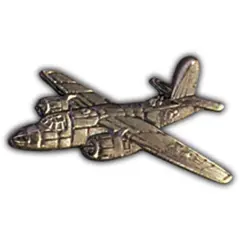 B-26 Marauder Airplane Pin Pewter 1 1/2"