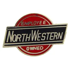 EagleEmblems P02202 PIN-RR,North Western (1'')