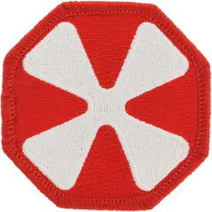 U.S. Army 8th Army Patch Red & White 3"