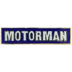 Motorman Pin Blue 1"