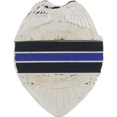 Thin Blue Line Honor Police Badge Pin 1"
