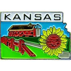 Kansas Map Pin 1"