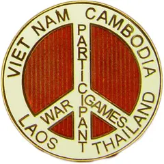 Vietnam War Games Pin White 1"
