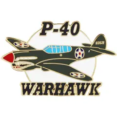P-40 Flying Tiger Airplane Pin 1 1/2"