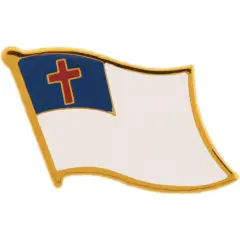 Christian Flag Pin 1"