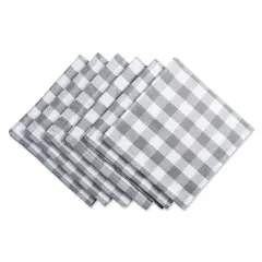 DII Gray/White Checkers Napkin (Set of 6)