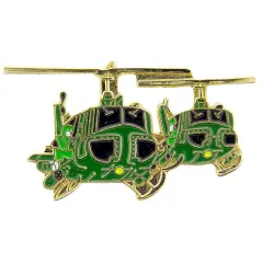 UH-1 Huey Two Helicopters Pin 1 1/2"