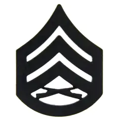 U.S.M.C. Staff Sergeant Rank Insignia Black Pin