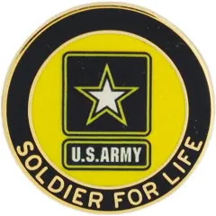 EagleEmblems P15279 Pin-Army Logo,Soldier for Life (1'')
