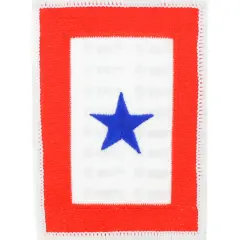 Eagle Emblems Patch-Family Member In Service Blue Star (2-1/2"X3-1/2")