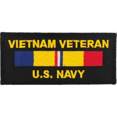 U.S. Navy Vietnam Veteran Patch Yellow & Black 1 3/4"