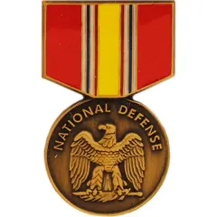 EagleEmblems P14957 PIN-Medal,National DEF. (1-3/16'')