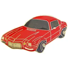 Camaro Car Pin Red 1"