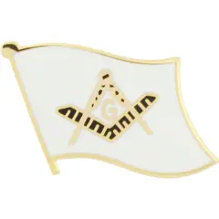 EagleEmblems P05218 PIN-ORG,Masonic Flag (1'')
