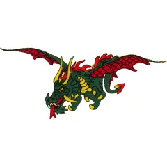 EagleEmblems PM7181 Patch-Dragon,Flying (7'')