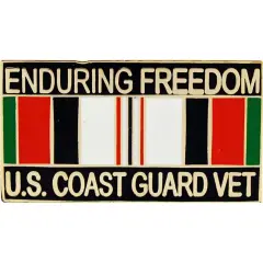 EagleEmblems P12274 Pin-Endur.Freed,USCG,Vet. (1.125'')