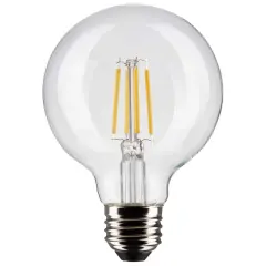 Satco 6w G25 Globe Filament LED 3000K Medium Base Dimmable - 60w equiv Soft White