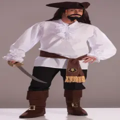 Ruffled White Costume Shirt Adult