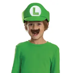 Super Mario Bros. LuigiHat and Mustache Child Costume Kit
