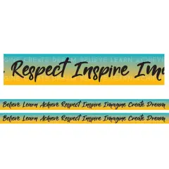 Borders/Trims, Magnetic, Rectangle Cut - 1-1/2" x 24", Motivational Words Theme, 24' per Pack, 2 Packs