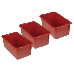 Stowaway&reg; Tray no Lid, Red, Pack of 3