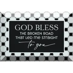 Dexsa God Bless The Broken Road Glass Plaque - 6x4