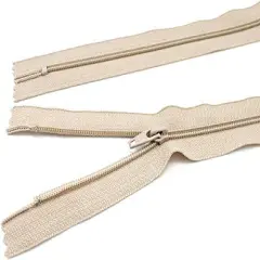#4.5 Beige Closed Bottom Slipcover & Upholstery YKK Zipper - Color Beige #572 - Made in The United States (1 Zippers Per Pack) (48" Inches)