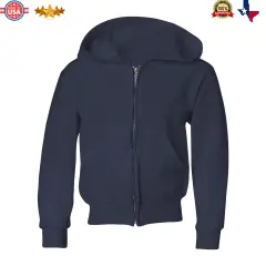 Youth Full-Zip Hooded Sweatshirt | RADYAN&reg; Navy