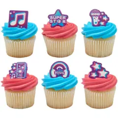 Super Star Assortment Cupcake Rings, 12ct