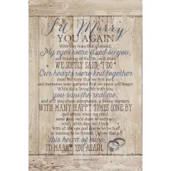 Dexsa I'D Marry You&hellip;New Horizons Wood Plaque with Easel