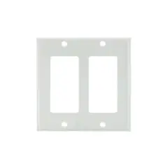 SUNLITE 2 Gang Decorative Plate White Color E302W