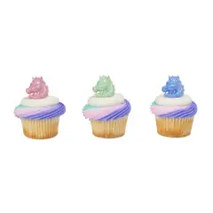 Unicorn Cupcake Rings, 12ct