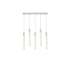 Weston 5 lights pendant in chrome