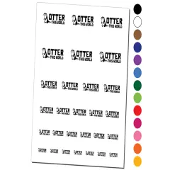 Otter Out of This World Teacher Student School Temporary Tattoo Water Resistant Fake Body Art Set Collection Orange