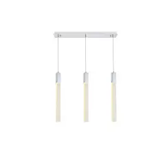 Weston 3 lights pendant in chrome