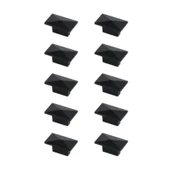 Perry 2" Matte Black Rectangle Knob Multipack (Set of 10)