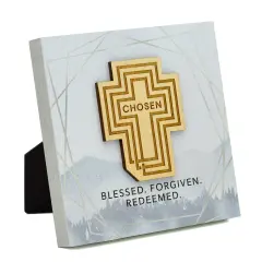Dexsa Chosen Blessed Meadow Wood Plaque 6 inches x 6 inches